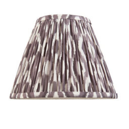 Loops Elegant Set Of 2 Pearl Grey Tapered Lamp Shades With Pleated Design - thumbnail 5