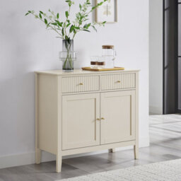 Melody Maison Taupe Fluted Two Door Two Drawer Storage Sideboard - Hales Taupe Range