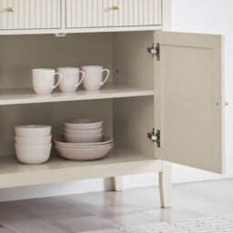 Melody Maison Taupe Two Door Two Drawer Sideboard - Hales Taupe Range - thumbnail 5