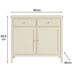 Melody Maison Taupe Two Door Two Drawer Sideboard - Hales Taupe Range - thumbnail 9