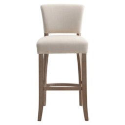 Living And Home Bar Stools Set Of 2 Beige Linen Bar Stools Chair Height For Kitchen Island Cafe - thumbnail 2
