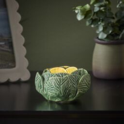 Candlelight Small Green Reactive Glaze Ceramic Tea Light Holder - thumbnail 4