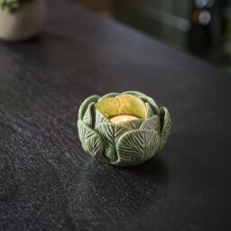 Candlelight Small Green Reactive Glaze Ceramic Tea Light Holder - thumbnail 3