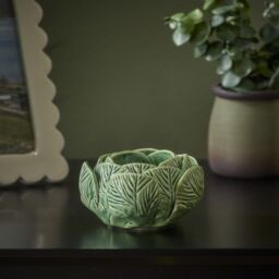Candlelight Small Green Reactive Glaze Ceramic Tea Light Holder - thumbnail 5
