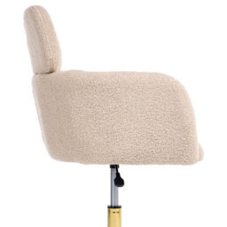 Beliani Desk Chair Alena Boucle Light Beige - thumbnail 6