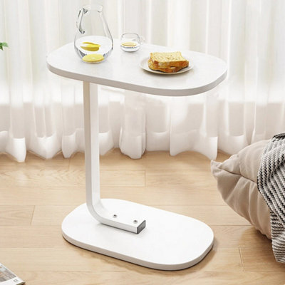 White C-Shaped Laptop Side Table Sofa - image 1