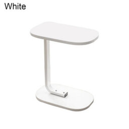 White C-Shaped Laptop Side Table Sofa - thumbnail 2