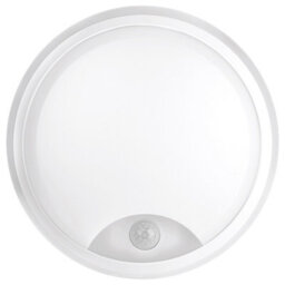 4Lite Pylus Outdoor Round Wall Light (White) 1100Lm Motion Sensor Bulkhead Ip54 Led Integrated Exterior Light - 4L2/3215/pir - thumbnail 2