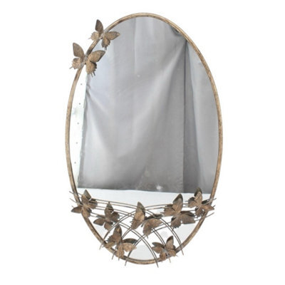 Minster Oval Framed Mirror - Metal - L5 X W61 X H102 Cm - image 1