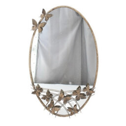 Minster Oval Framed Mirror - Metal - L5 X W61 X H102 Cm - thumbnail 1