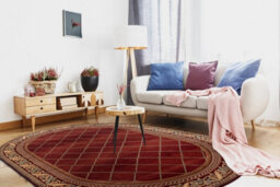 RugsX Wool Carpet Omega Oval Kastor Trellis Red 2 200X300 Cm - thumbnail 5