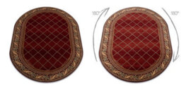 RugsX Wool Carpet Omega Oval Kastor Trellis Red 2 200X300 Cm - thumbnail 3