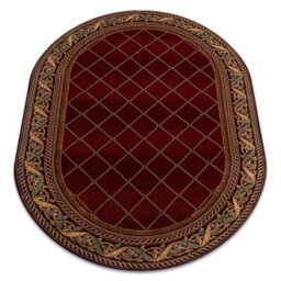 RugsX Wool Carpet Omega Oval Kastor Trellis Red 2 200X300 Cm - thumbnail 4