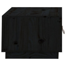 Berkfield Modern Coffee Table Black 80X50X35 Cm Solid Wood Pine - thumbnail 8