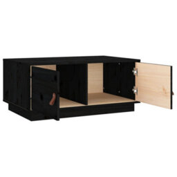 Berkfield Modern Coffee Table Black 80X50X35 Cm Solid Wood Pine - thumbnail 6