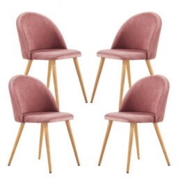 Life Interiors Lucia Dining Set With Round Table And Set Of 4 Lucia Velvet Dining Chairs - thumbnail 8