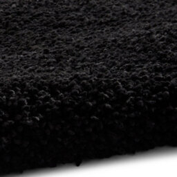 Black Plain Shaggy Rug, Easy To Clean Rug, Stain-Resistant Rug, Modern Rug For Living Room, & Dining Room-120Cm X 170Cm - thumbnail 4