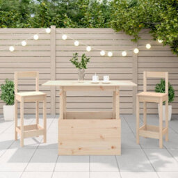 Walplus Garden Table 100X50X75 Cm Solid Wood Pine - thumbnail 4