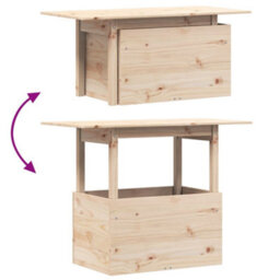 Walplus Garden Table 100X50X75 Cm Solid Wood Pine - thumbnail 8