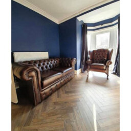 Chesterfield 3 Seater Antique Tan Real Leather Sofa Bespoke In Classic Style - thumbnail 5