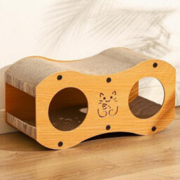 GardenSkill Cat Scratcher House, Bed And Hideaway - 3 In 1 Kitten Cave Lounger With Corrugated Cardboard Scratching Board For Healthy Claws - thumbnail 2