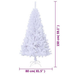 Walplus Artificial Christmas Tree With Thick Branches White 150 Cm Pvc - thumbnail 7