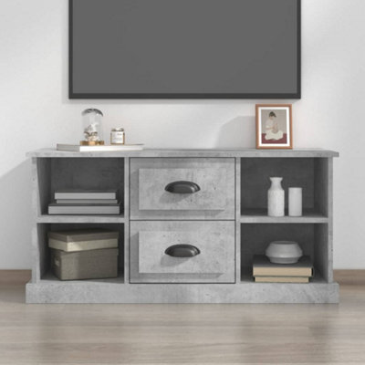 Berkfield Tv Cabinet Concrete Grey 99.5X35.5X48 Cm Engineered Wood - image 1