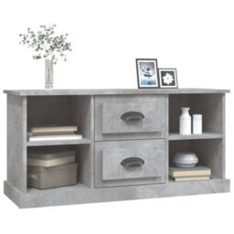 Berkfield Tv Cabinet Concrete Grey 99.5X35.5X48 Cm Engineered Wood - thumbnail 4