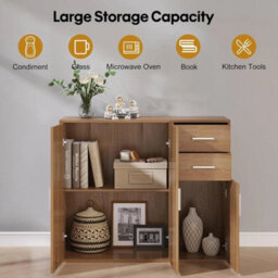 Durable Oak Sideboard With Multiple Compartments - thumbnail 3