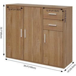Durable Oak Sideboard With Multiple Compartments - thumbnail 2