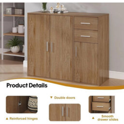 Durable Oak Sideboard With Multiple Compartments - thumbnail 4