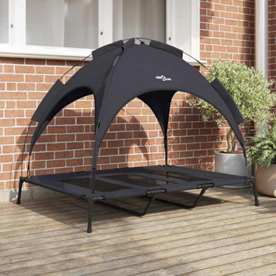 Vidaxl Dog Bed Folding Manual Black 122 X 93 X 106.5 Cm Steel - image 1