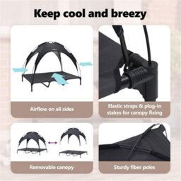Vidaxl Dog Bed Folding Manual Black 122 X 93 X 106.5 Cm Steel - thumbnail 9
