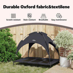 Vidaxl Dog Bed Folding Manual Black 122 X 93 X 106.5 Cm Steel - thumbnail 7
