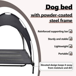 Vidaxl Dog Bed Folding Manual Black 122 X 93 X 106.5 Cm Steel - thumbnail 8