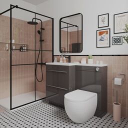 GoodHome Koros Blush Pink Ceramic, Polypropylene (Pp) & Stainless Steel Toilet Brush & Holder - thumbnail 6