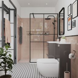 GoodHome Koros Blush Pink Ceramic, Polypropylene (Pp) & Stainless Steel Toilet Brush & Holder - thumbnail 5