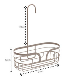 Showerdrape Dante Beige Mini Shower Caddy - thumbnail 4