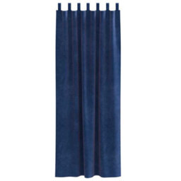 Berkfield Blackout Curtains With Hanging Loops 2 Pcs Dark Blue Velvet - thumbnail 4
