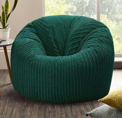 Beautiful Beanbags Adult Classic Beanbag Jumbo Cord Bean Bags Ready Filled - Teal - image 1