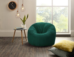 Beautiful Beanbags Adult Classic Beanbag Jumbo Cord Bean Bags Ready Filled - Teal - thumbnail 2