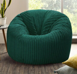 Beautiful Beanbags Adult Classic Beanbag Jumbo Cord Bean Bags Ready Filled - Teal - thumbnail 1