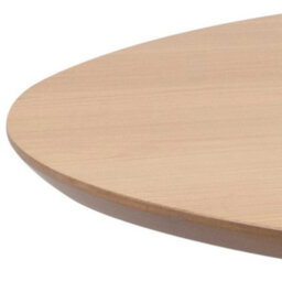 Wyld Haus Saffron Round Dining Table Oak Veneer Top With Matte Black Hairpin Base, Seats 4 - thumbnail 5