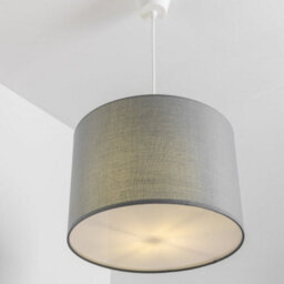 CGC Lighting Cgc Lucia Grey Fabric Ceiling Shade With Frosted Diffuser - thumbnail 4