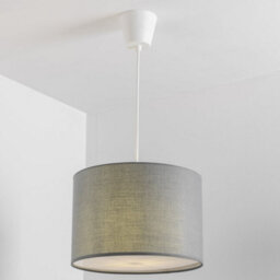 CGC Lighting Cgc Lucia Grey Fabric Ceiling Shade With Frosted Diffuser - thumbnail 1