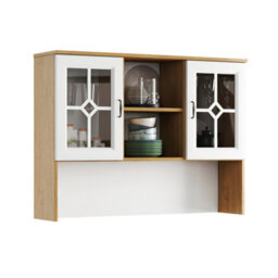 Heze Furniture Provenza Sideboard Topper Display Unit Unit - Stone Oak / White Matt - thumbnail 2