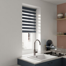 GoodHome Elin Corded Blue Storm Day & Night Roller Blind (W)60Cm (L)180Cm - thumbnail 1
