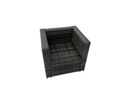 Fimous Outdoor Rattan Oblong Coffee Table Corner Sofa Sets Garden Furniture Set With Chair Big Stool Side Table Dark Grey Mixed - thumbnail 6