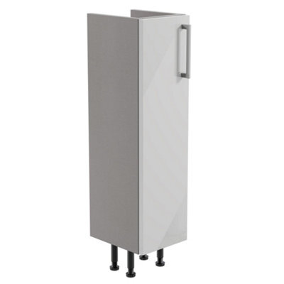 Ennis Slim Gloss Light Grey Modern Freestanding Bathroom & Wet Room Base Unit (W)195mm (H)820mm - image 1