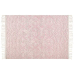 Beliani Rug Adana Pastel Pink 160 X 230 Cm Wool - thumbnail 4